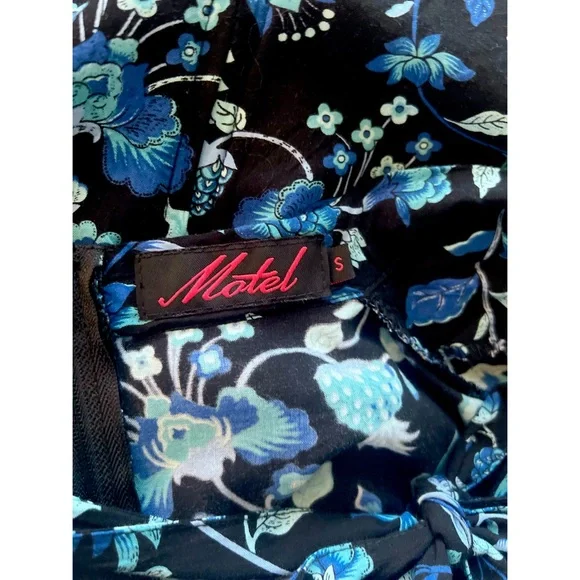 LN Motel Rocks Haria Bow Dress | from Topshop Asos Blue Floral Retro Grandmacore - Picture 8 of 10